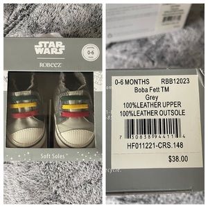Robeez, Star Wars, leather baby shoes, in box, tried them on once.